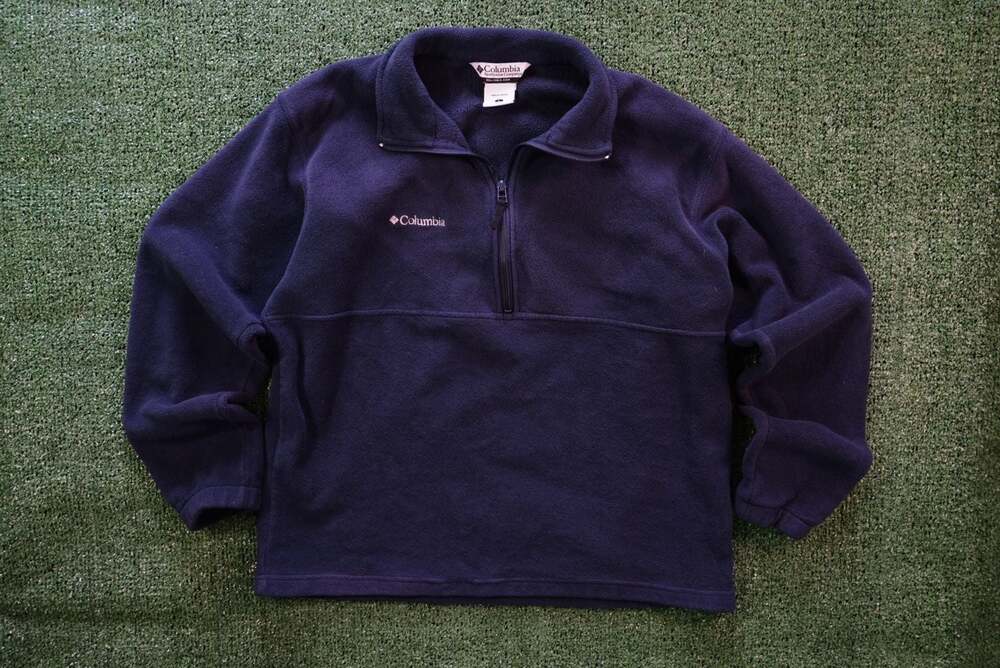 Vintage Columbia Sportswear Navy Blue Fleece Pullover Jacket Size L